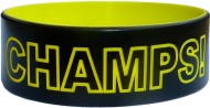 black with yellow text custom silicone bands 1 inch size