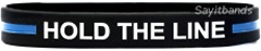 Hold The Line Thin Blue Line Bracelet Wristband
