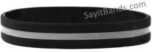 Corrections Officers Thin Gray Line Wristband Silver