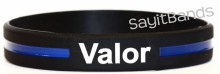 Valor Thin Blue Line Wristband