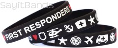 First Reponders Silicone Wristband Bracelet