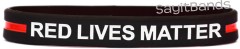 Red Lives Matter Thin Red Line Wristband