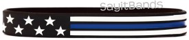 Blue Lives Matter Thin Blue Line Wristband