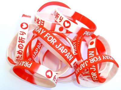 We Pray for Japan Wristband Bracelets for Fundraiser