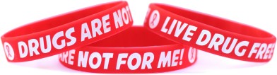 Red Ribbon Week Wristbands - Say No to Drugs