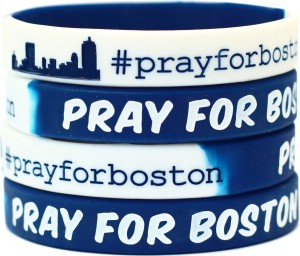 We Pray for Boston Wristband Bracelets for Fundraiser