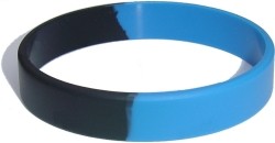 middle blue and black wristband