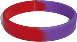 red,purple wristband