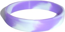swirl purple and white wristband