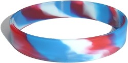swirl red and white and blue wristband