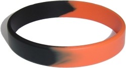 orange and black wristband