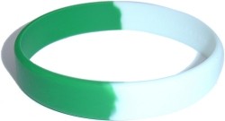green,white wristband