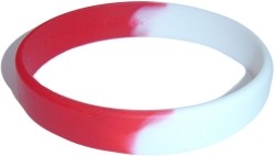 red,white wristband