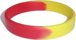 red and yellow wristband