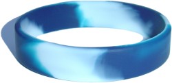 swirl light blue and white wristband