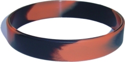 swirl orange and black wristband