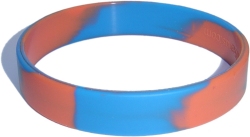 swirl orange and middle blue wristband