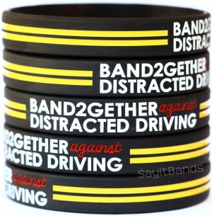Anti against texting distracted driving wristbands