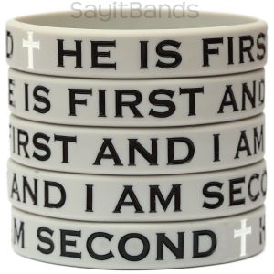 He is First and I am Second Wristbands