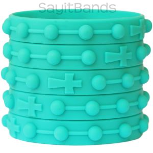 Rosary Prayer Bracelets - Silicone Wristbands for adults and children