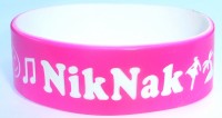 hot pink one inch silicone band